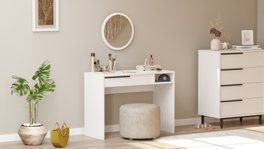 Hanah Home Mesa de Maquillaje On18-W Blanca